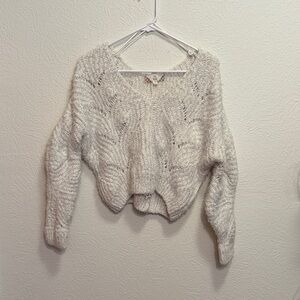 ☃️☃️☃️3 for 12$☃️☃️☃️Cozy Knit Women's Sweater - Cream-XS
